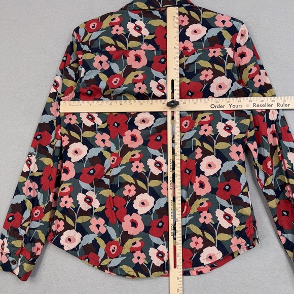 Seasalt Shirt Womens 4 Colorful Floral Print Larissa Organic Cotton Top - Picture 10 of 14